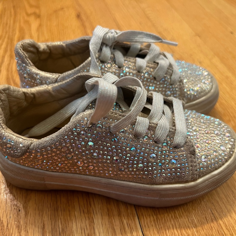 - Sparkling blinged rhinestone sneakers shoes